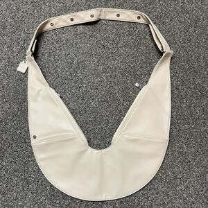 Sash Beige Faux Leather Crossbody Shoulder Bag Purse Travel Sling Boho